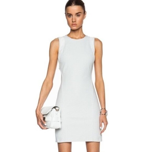 Helmut Lang Prism Compress Twill Sleeveless Dress - Picture 1 of 13
